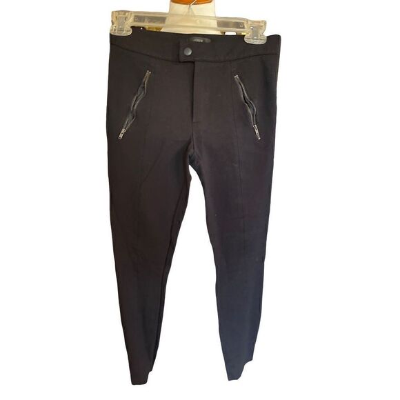 J. Crew Women's Skinny Pants Zip Pocket Work Trousers Casual Black Size 0R-EUC - Picture 2 of 13